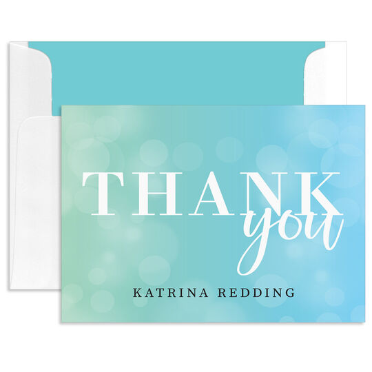 Gradient Folded Thank You Note Cards